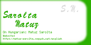 sarolta matuz business card